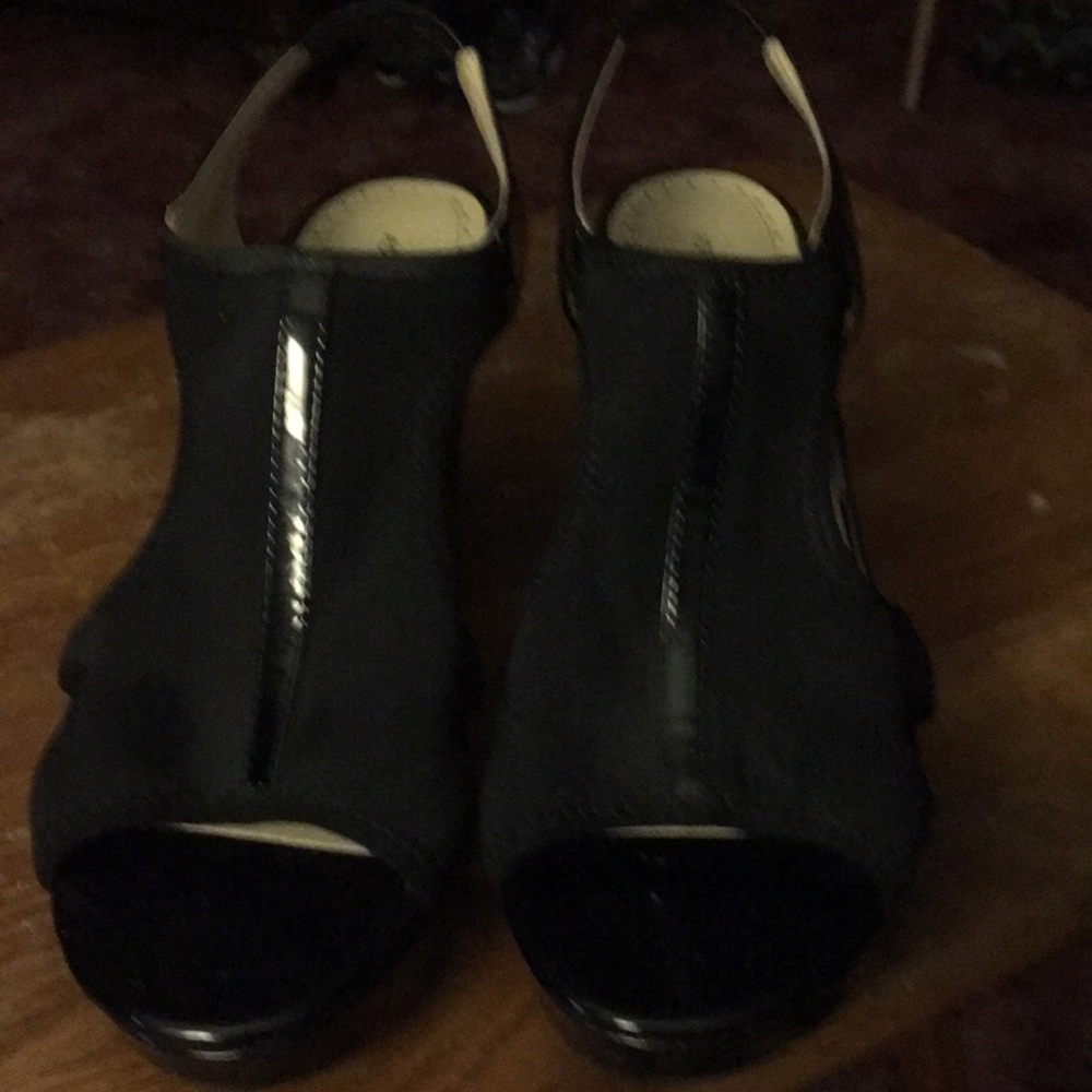 Black Wedge Sandal